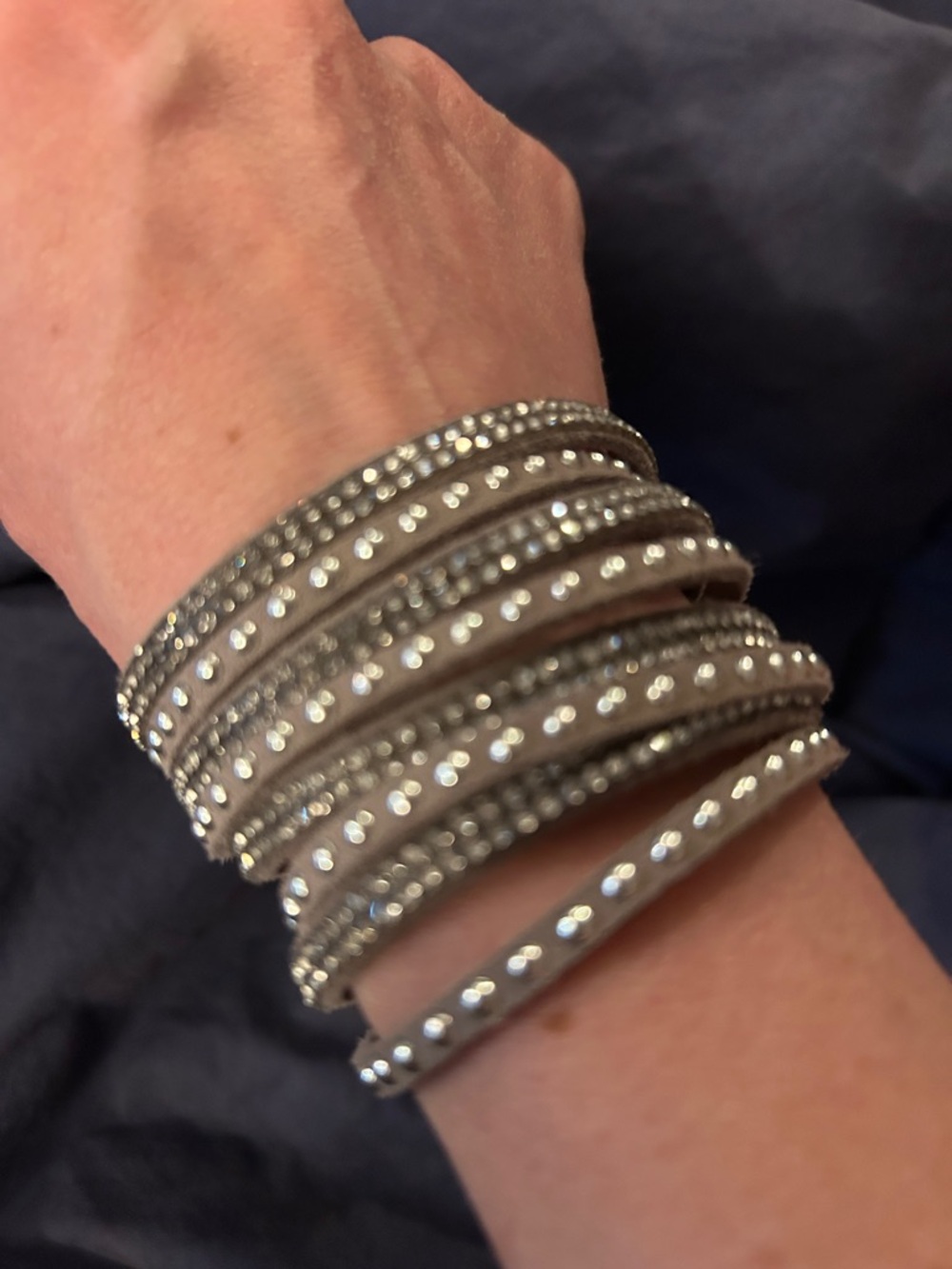 Premier Designs Silver Crystal Wrap Bracelet